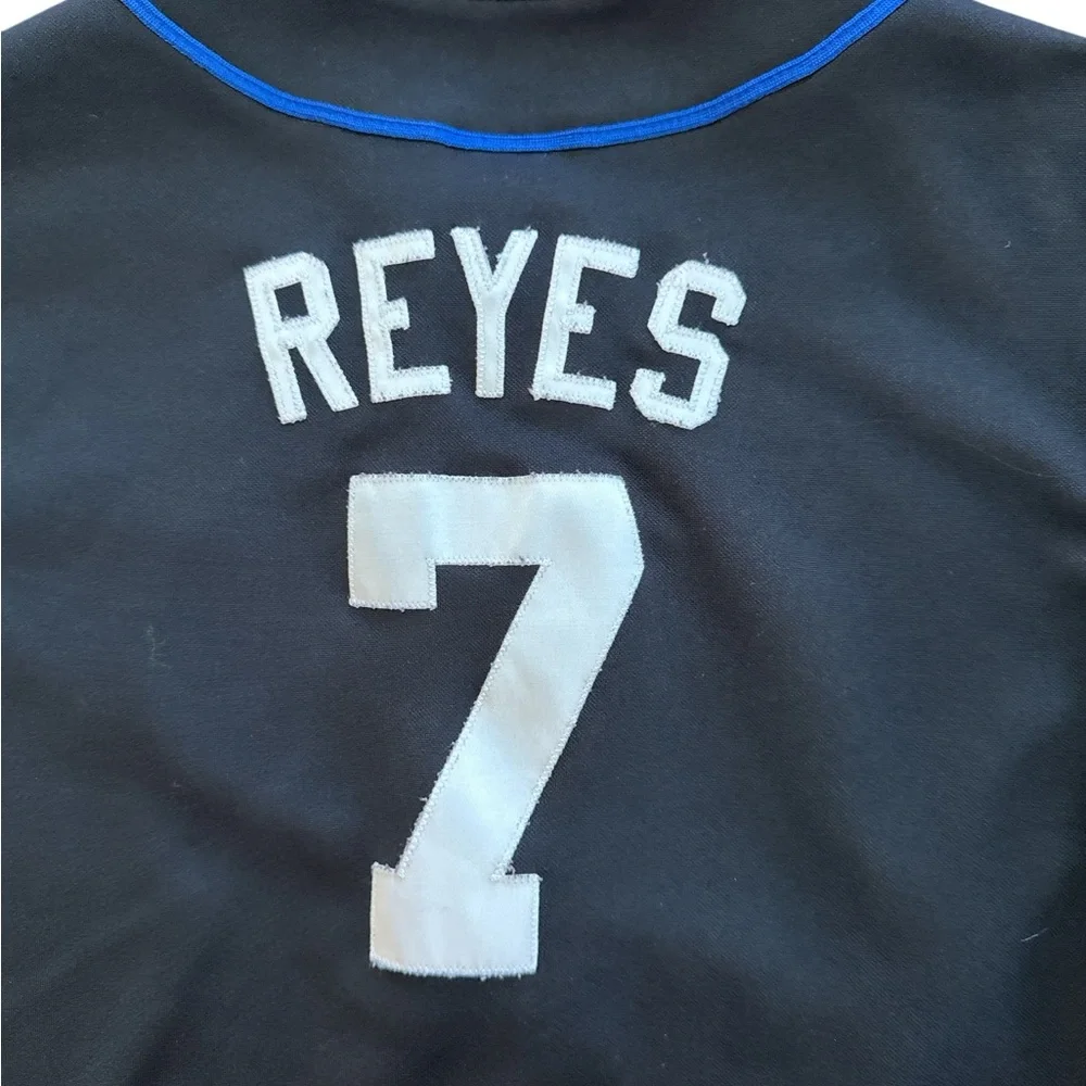 Vintage New York Mets Jose Reyes Youth Black Baseball‎ Jersey Size Large MLB